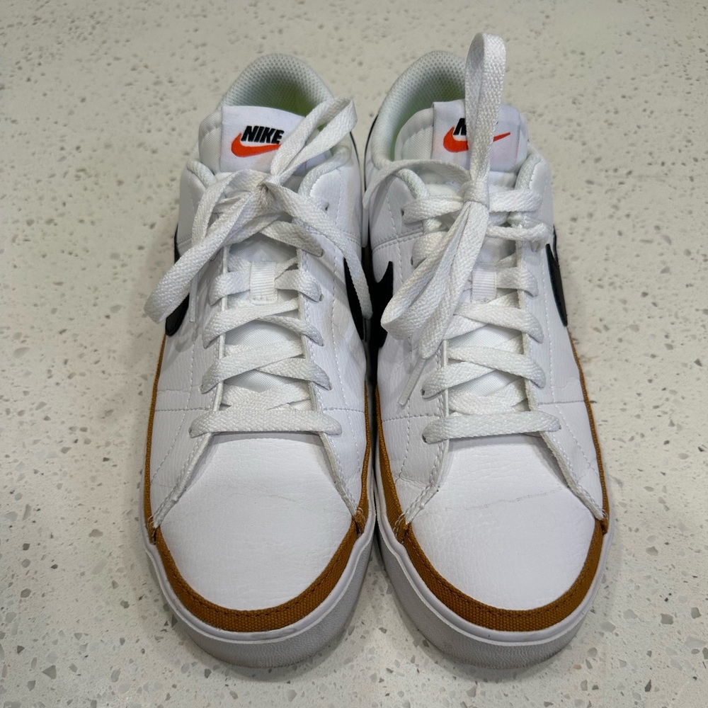 Nike Court Legacy Black Low-Top Sneakers with Brown Accents
